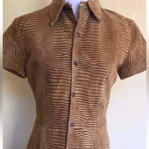 Ralph Lauren Sport Suede Dress, size 6
Alligator print suede